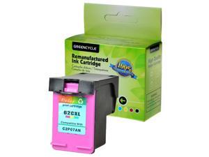 GREENCYCLE 1PK High Capacity 62XL 62 XL C2P07AN Color Ink Cartridge Compatible for HP OfficeJet 200 250 Mobile 258 5744 Printer