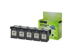 GREENCYCLE 5PK High Capacity 62XL 62 XL C2P05AN Black Ink Cartridge Compatible for HP OfficeJet 200 250 Mobile 258 5744 Printer