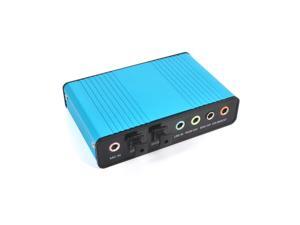 Blue 6 Channel External Sound Card 5.1 Surround Sound USB 2.0 External Optical Audio Sound Card Adapter for PC Laptop Blue 6 Channel External Sound Card 5.1 Surround Sound USB 2.0 External Optical Audio Sound Card Adapter for PC Laptop
