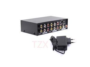 High Quality 4 Port 1x4 AV Video Audio Splitter RCA with Metal Housing 1 in FOR 4 out for DVD HDTV High Quality 4 Port 1x4 AV Video Audio Splitter RCA with Metal Housing 1 in FOR 4 out for DVD HDTV