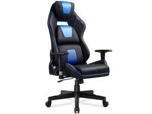 LUCKRACER Gaming Chair with Footrest Computer Office Desk Chair with Leg  Rest High Back Adjustable Swivel Lumbar Support Racing Style E-Sports Gamer  Chairs by GTRACING (Black), Welcome to consult 