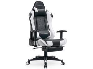 GTRACING Big and Tall Gaming Chair with Footrest Heavy Duty Adjustable Recliner with Headrest Lumbar Support Pillow High Back Ergonomic Leather Racing Computer Desk Executive Office Chair
