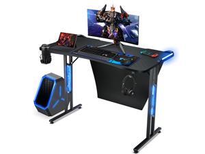 GTRACING Gaming Desk Computer Desk Racing Style Office Table Study Writing Table T Shaped Game Station for Home Office with Cup Holder, Headphone Hook and Privacy Baffle GTRACING Gaming Desk Computer Desk Racing Style Office Table Study Writing Table T Shaped Game Station for Home Office with Cup Holder, Headphone Hook and Privacy Baffle