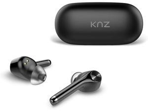 KNZ SoundMax Bluetooth 5.0 True Wireless Earphones, Qi Wireless Charging Case, HD Sound Quality, Hands-Free Headset, Intuitive Touch Control, Stereo Talk, Charging via USB Type-C or Wireless (Black) KNZ SoundMax Bluetooth 5.0 True Wireless Earphones, Qi Wireless Charging Case, HD Sound Quality, Hands-Free Headset, Intuitive Touch Control, Stereo Talk, Charging via USB Type-C or Wireless (Black)