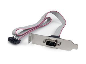 1 Port 16in DB9 Serial Port Bracket to 10 Pin Header - Low Profile 1 Port 16in DB9 Serial Port Bracket to 10 Pin Header - Low Profile