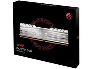 XPG Gammix D10 DDR4 3200MHz 32GB (2x16GB) 288-Pin CL16-20-20 PC4-25600 Desktop U-DIMM Memory Retail Kit Silver XPG Gammix D10 DDR4 3200MHz 32GB (2x16GB) 288-Pin CL16-20-20 PC4-25600 Desktop U-DIMM Memory Retail Kit Silver