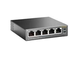 Poe Switch, 5 Port Gigabit PoE+ Switch, Cloud Managed Gigabit Ethernet  Switch, 4 Poe Ports @52W, 1 Uplink Ports, 1 SFP Slot, APP Smart Managed