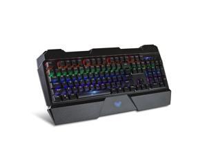 AULA Sapphire LED Backlit Mechanical Gaming Keyboard with Blue Switch, 104 Keys Ergonomic keyboard USB Wired Keyboard for Computer AULA Sapphire LED Backlit Mechanical Gaming Keyboard with Blue Switch, 104 Keys Ergonomic keyboard USB Wired Keyboard for Computer