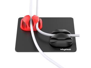 VogDUO Cable Management, Matt black aluminum alloy pad, 4 silicone cable-managements, washable PU pad, compatible with smart-phone cable, Alexa, Google Nest mini, HomePod, iMac, car charging cable. VogDUO Cable Management, Matt black aluminum alloy pad, 4 silicone cable-managements, washable PU pad, compatible with smart-phone cable, Alexa, Google Nest mini, HomePod, iMac, car charging cable.