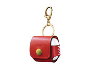 VogDUO- Italian Genuine Leather Case for AirPods Pro, portable carry case, Lightning port slot design, premium metal hook for the bag, keychain or jeans, YKK button applied- RED VogDUO- Italian Genuine Leather Case for AirPods Pro, portable carry case, Lightning port slot design, premium metal hook for the bag, keychain or jeans, YKK button applied- RED