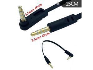 3.5mm 4 Pole M to M Car aux Audio Cord headphone connect cable 0.15M 3.5mm 4 Pole M to M Car aux Audio Cord headphone connect cable 0.15M