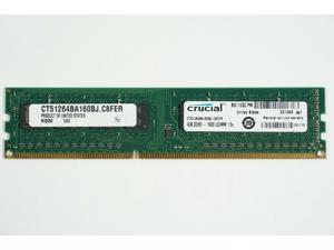 Crucial 4GB PC3-12800 DDR3 1600 Desktop PC Memory CT51264BA160BJ.C8FER RAM