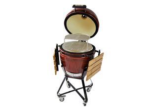 All-Pro 19 In. AP1941B1 Outdoor Red Ceramic Kamado Grill Black Powder Coat Trim All-Pro 19 In. AP1941B1 Outdoor Red Ceramic Kamado Grill Black Powder Coat Trim