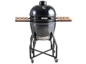 All-Pro 19 In. AP1981B1 Outdoor Black Ceramic Kamado Grill Powder Coated Trim All-Pro 19 In. AP1981B1 Outdoor Black Ceramic Kamado Grill Powder Coated Trim