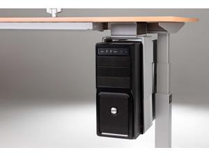 MotionGrey Swiveling Sliding Under-Desk Computer CPU Holder adjustable height width pc tower mount swivels 360