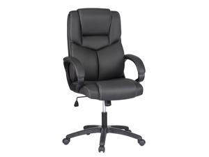 MotionGrey M2 Executive Ergonomic Computer Sit Swivel Desk Office Chair with Premium Leather Back - Black/Black
