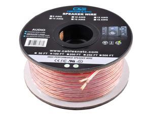 100ft (30m) Pro Series 14 Gauge AWG 99.9% Oxygen Free Copper Speaker Wire Cable with Clear PVC Jacket & Polarity Stripe (100 Feet / 30 Meter) Great Use for Home Theater Speakers and Car Speakers 100ft (30m) Pro Series 14 Gauge AWG 99.9% Oxygen Free Copper Speaker Wire Cable with Clear PVC Jacket & Polarity Stripe (100 Feet / 30 Meter) Great Use for Home Theater Speakers and Car Speakers