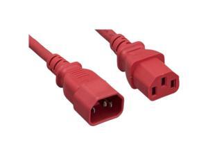 Computer / Monitor Power Extension Cord, Red, C13 to C14, 14AWG,15 Amp, 4 foot Computer / Monitor Power Extension Cord, Red, C13 to C14, 14AWG,15 Amp, 4 foot