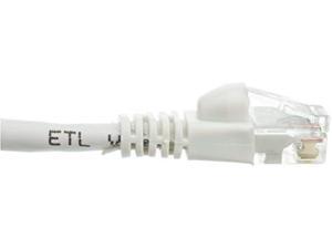 CAT5E Hi-Speed LAN Ethernet Patch Cable Snagless/Molded Boot CNE477713 White 25 Feet 