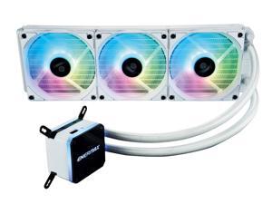 Enermax LIQMAX III ARGB 360, Addressable RGB All-in-one CPU Liquid Cooler for AM4 / LGA1200, 360mm Radiator, Dual-Chamber water block, ARGB Fan, White, ELC-LMT360-W-ARGB Enermax LIQMAX III ARGB 360, Addressable RGB All-in-one CPU Liquid Cooler for AM4 / LGA1200, 360mm Radiator, Dual-Chamber water block, ARGB Fan, White, ELC-LMT360-W-ARGB