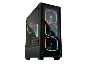 Enermax Starryfort SF30 Addressable RGB Tempered Glass ATX Mid Tower Gaming PC Case 4 x SquA RGB Fans, ECASF30MIBBARGB Enermax Starryfort SF30 Addressable RGB Tempered Glass ATX Mid Tower Gaming PC Case 4 x SquA RGB Fans, ECASF30MIBBARGB
