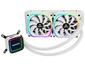 Enermax AQUAFUSION 240, Addressable RGB All-in-one CPU Liquid Cooler for AM4 / LGA1200, 240mm Radiator, Dual-Chamber Water Block, SquA RGB Fan, White Enermax AQUAFUSION 240, Addressable RGB All-in-one CPU Liquid Cooler for AM4 / LGA1200, 240mm Radiator, Dual-Chamber Water Block, SquA RGB Fan, White