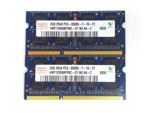 Hynix 4GB (2 X 2GB) PC3-8500S DDR3 1066MHz 204pin So-Dimm Laptop Memory HMT125S6BFR8C-G7 Hynix 4GB (2 X 2GB) PC3-8500S DDR3 1066MHz 204pin So-Dimm Laptop Memory HMT125S6BFR8C-G7
