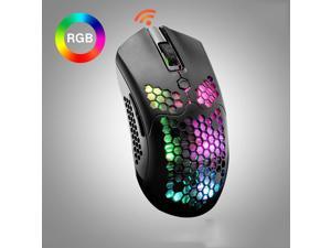 Gaming Mouse, FREEDOM-WOLF X2 12000 DPI 7 Keys Honeycomb Hollow RGB Dual-modes Gaming Mechanical Computer Notebook Wireless Mouse