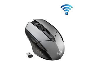 Gaming Mouse, Inphic PM6 6 Keys 1000/1200/1600 DPI Home Macro Programming Gaming Wireless Mechanical Mouse, Colour: Gray Wireless Charging Silent Version