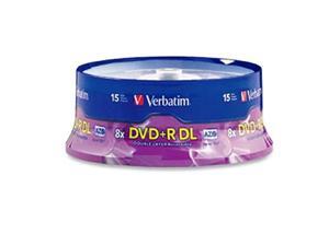 Verbatim DVD+R DL 8.5GB 8X AZO with Branded Surface - 15Pk Spindle Verbatim DVD+R DL 8.5GB 8X AZO with Branded Surface - 15Pk Spindle