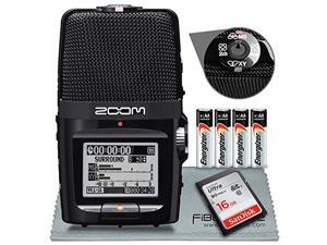 Zoom H2N Handy Recorder with Five Mic Capsules - Bundle With 16GB SDHC Card, 4 AA Batteries, Microfiber Cloth Zoom H2N Handy Recorder with Five Mic Capsules - Bundle With 16GB SDHC Card, 4 AA Batteries, Microfiber Cloth