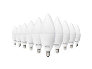 Sunco Lighting 10 Pack B11 LED Candelabra Bulb, Dusk-to-Dawn, 5W=40W, 3000K Warm White, 450 LM, E12 Base, Outdoor Decorative Light for Sconces - UL Sunco Lighting 10 Pack B11 LED Candelabra Bulb, Dusk-to-Dawn, 5W=40W, 3000K Warm White, 450 LM, E12 Base, Outdoor Decorative Light for Sconces - UL