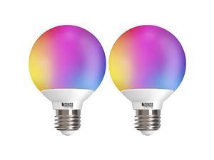 Sunco Lighting 2 Pack WiFi LED Smart Bulb, G25, 5W, Color Changing (RGB & CCT), Dimmable, Compatible with Amazon Alexa & Google Assistant - No Hub Required Sunco Lighting 2 Pack WiFi LED Smart Bulb, G25, 5W, Color Changing (RGB & CCT), Dimmable, Compatible with Amazon Alexa & Google Assistant - No Hub Required