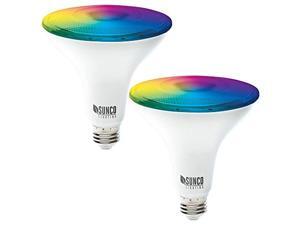 Sunco Lighting 2 Pack WiFi LED Smart Bulb, PAR38, 13W, Color Changing (RGB & CCT), Dimmable, Compatible with Amazon Alexa & Google Assistant - No Hub Required Sunco Lighting 2 Pack WiFi LED Smart Bulb, PAR38, 13W, Color Changing (RGB & CCT), Dimmable, Compatible with Amazon Alexa & Google Assistant - No Hub Required