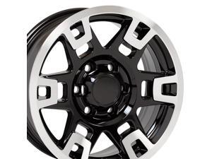 OE Wheels 17 Inch Fit Toyota 4Runner Tundra Tacoma H Spoke TRD Black Mach'd 17x7 Rims Hollander 75167 SET OE Wheels 17 Inch Fit Toyota 4Runner Tundra Tacoma H Spoke TRD Black Mach'd 17x7 Rims Hollander 75167 SET