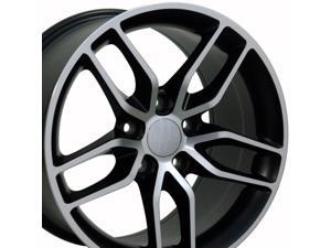 OE Wheels 19 Inch Fits Chevy Corvette C7 Stingray Style CV27B Satin Black Machined 19x10 Rim Hollander 5633 OE Wheels 19 Inch Fits Chevy Corvette C7 Stingray Style CV27B Satin Black Machined 19x10 Rim Hollander 5633