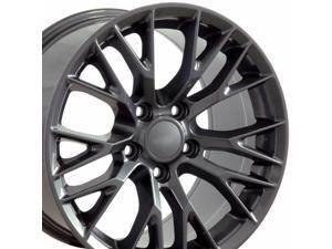 OE Wheels LLC 19 Inch Fits Chevy Corvette C7 Z06 Style CV22B Gunmetal 19x10 Rim Hollander 5734 OE Wheels LLC 19 Inch Fits Chevy Corvette C7 Z06 Style CV22B Gunmetal 19x10 Rim Hollander 5734