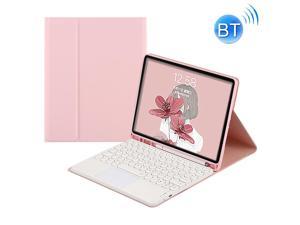 Round Cap Bluetooth Keyboard Leather Case with Pen Slot Touchpad for Samsung Galaxy Tab S6 Lite