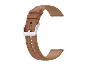 For Garmin Vivomove Embossed Genuine Leather Watch Band