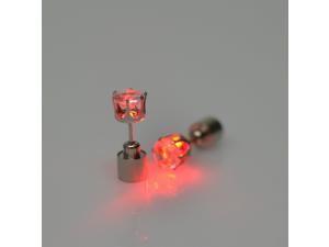 4 PCS Fashion LED Earrings Glowing Light Up Diamond Earring Stud