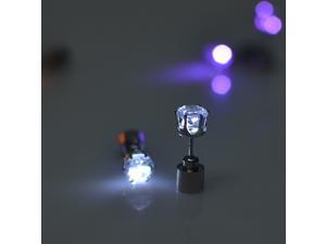 4 PCS Fashion LED Earrings Glowing Light Up Diamond Earring Stud
