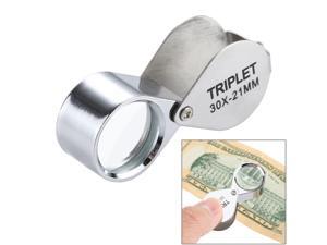 Mini Portable 30X Magnification 21mm Glass Lens Jeweler Loupes Magnifier Kids Toy(Silver) Mini Portable 30X Magnification 21mm Glass Lens Jeweler Loupes Magnifier Kids Toy(Silver)