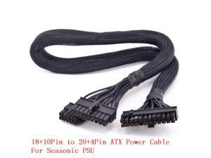 PSU Modular 18+10pin to 24Pin 20+4Pin ATX Power Supply Cable with Net for Seasonic KM3 Series X-750 X-850 SS-1050XP3 M12II Evo Series 520 620 650 750 850 Snow Silent 750 1050 FOCUS PLUS Gold PSU Modular 18+10pin to 24Pin 20+4Pin ATX Power Supply Cable with Net for Seasonic KM3 Series X-750 X-850 SS-1050XP3 M12II Evo Series 520 620 650 750 850 Snow Silent 750 1050 FOCUS PLUS Gold