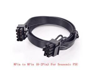 PCIe 8pin to 8pin (6+2Pin) Power Supply Cable GPU For Seasonic PSU KM3 Series X-750 X-850 SS-1050XP3 SS-1200XP3 M12II Evo Series 520 620 650 750 850 Snow Silent 750 1050 FOCUS PLUS Gold SSR-850FX PCIe 8pin to 8pin (6+2Pin) Power Supply Cable GPU For Seasonic PSU KM3 Series X-750 X-850 SS-1050XP3 SS-1200XP3 M12II Evo Series 520 620 650 750 850 Snow Silent 750 1050 FOCUS PLUS Gold SSR-850FX