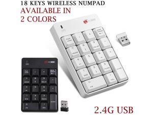 New Keypad 18 Keys Wireless Numeric Mini Keyboard Numpad 2.4G USB Number Pad New Keypad 18 Keys Wireless Numeric Mini Keyboard Numpad 2.4G USB Number Pad