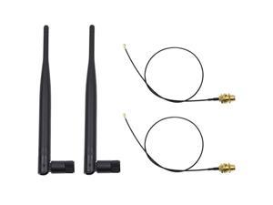 2 x 6dBi 2.4GHz Dual Band WiFi RP-SMA Antennas for Asus PCE-AC56 PCE-53 PCE-N15