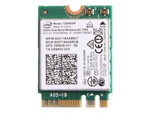 867M Intel Wireless-AC 7265 7265NGW 802.11ac NGFF Dual Band Wifi BT 4.0 Card 867M Intel Wireless-AC 7265 7265NGW 802.11ac NGFF Dual Band Wifi BT 4.0 Card