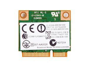 HP Broadcom BCM943228HMB Wireless 300Mbps Bluetooth 4.0 Half MINI PCIe Wifi Card HP Broadcom BCM943228HMB Wireless 300Mbps Bluetooth 4.0 Half MINI PCIe Wifi Card