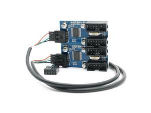 9pin USB header Male 1 to 4 Female Extension Cable Card Desktop 9-Pin USB HUB USB 2.0 9 pin Connector Adapter Port Multilier 9pin USB header Male 1 to 4 Female Extension Cable Card Desktop 9-Pin USB HUB USB 2.0 9 pin Connector Adapter Port Multilier