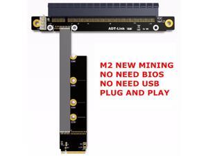 Riser PCIE 3.0 x16 To M2 NGFF NVMe SSD ,M.2 PCI-e 16x Riser mining graphics card extension cable PCI Express Gen3 -25cm